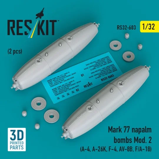 Mark 77 napalm bombs Mod.2 (2pcs) (A-4, A-26K, F-4, AV-8B, F/A-18) ...