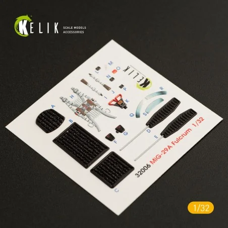MiG-29A (9-12) Fulcrum interior 3D decals for Trumpeter kit, 1/32 -...