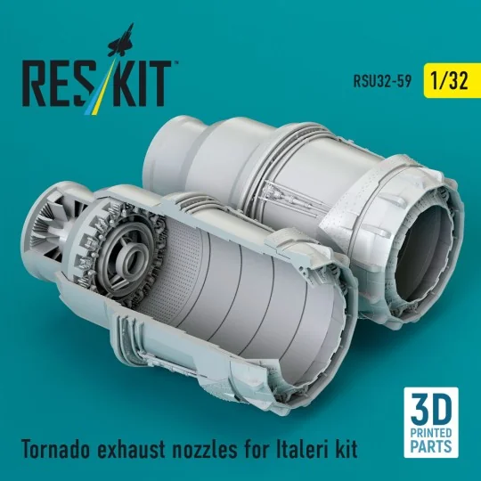 Tornado exhaust nozzles for Italeri kit (3D Printed), 1/32 - ResKit...