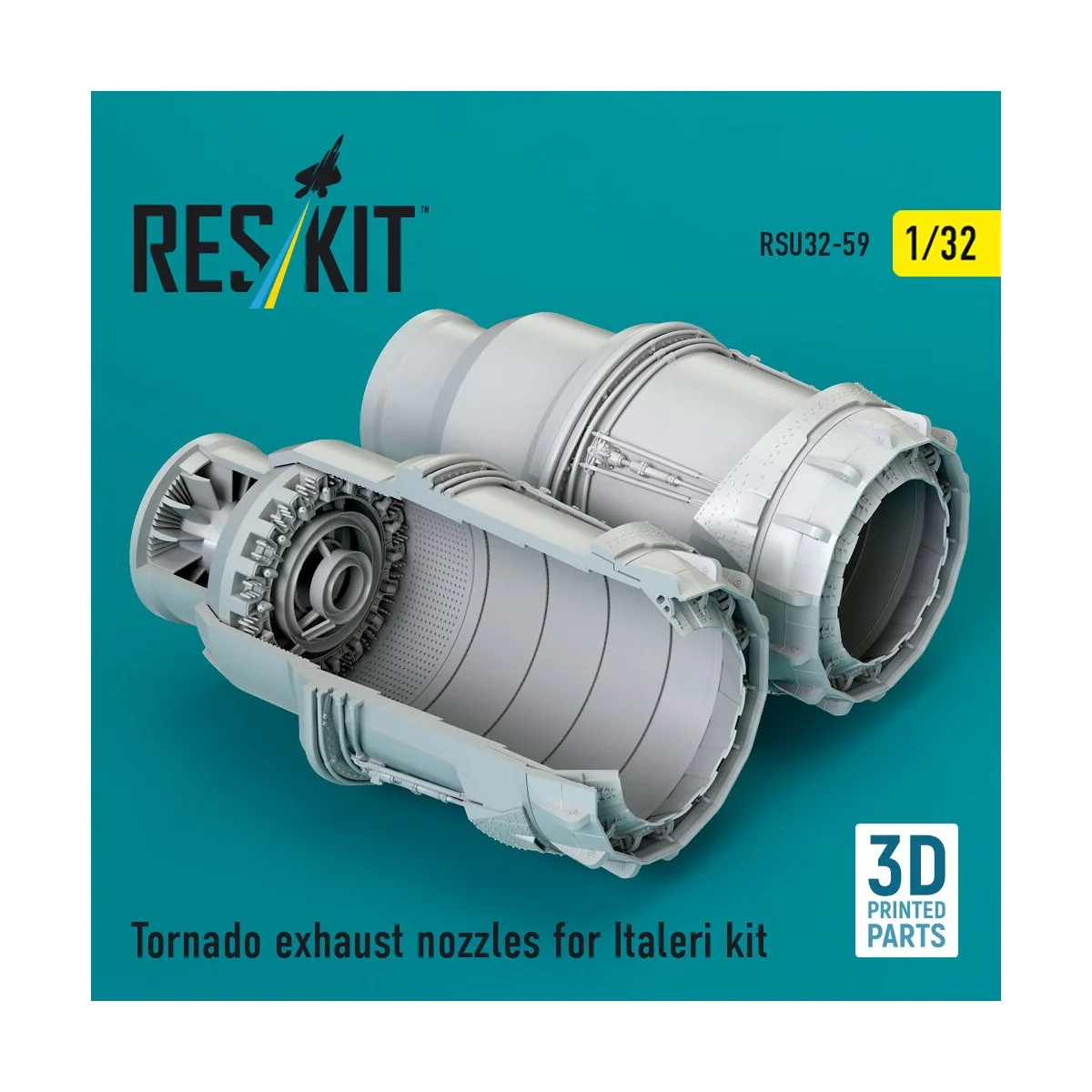 Tornado exhaust nozzles for Italeri kit (3D Printed), 1/32 - ResKit...