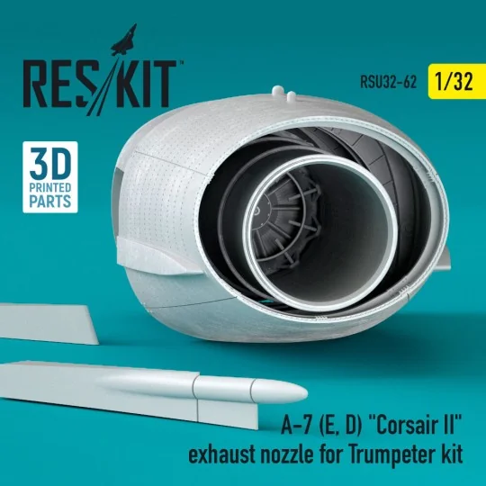 A-7 (E, D) Corsair II exhaust nozzle for Trumpeter kit, 1/32 - ResK... A-7 (E, D) Corsair II exhaust nozzle for Trumpeter kit, 1/32 - ResK...
