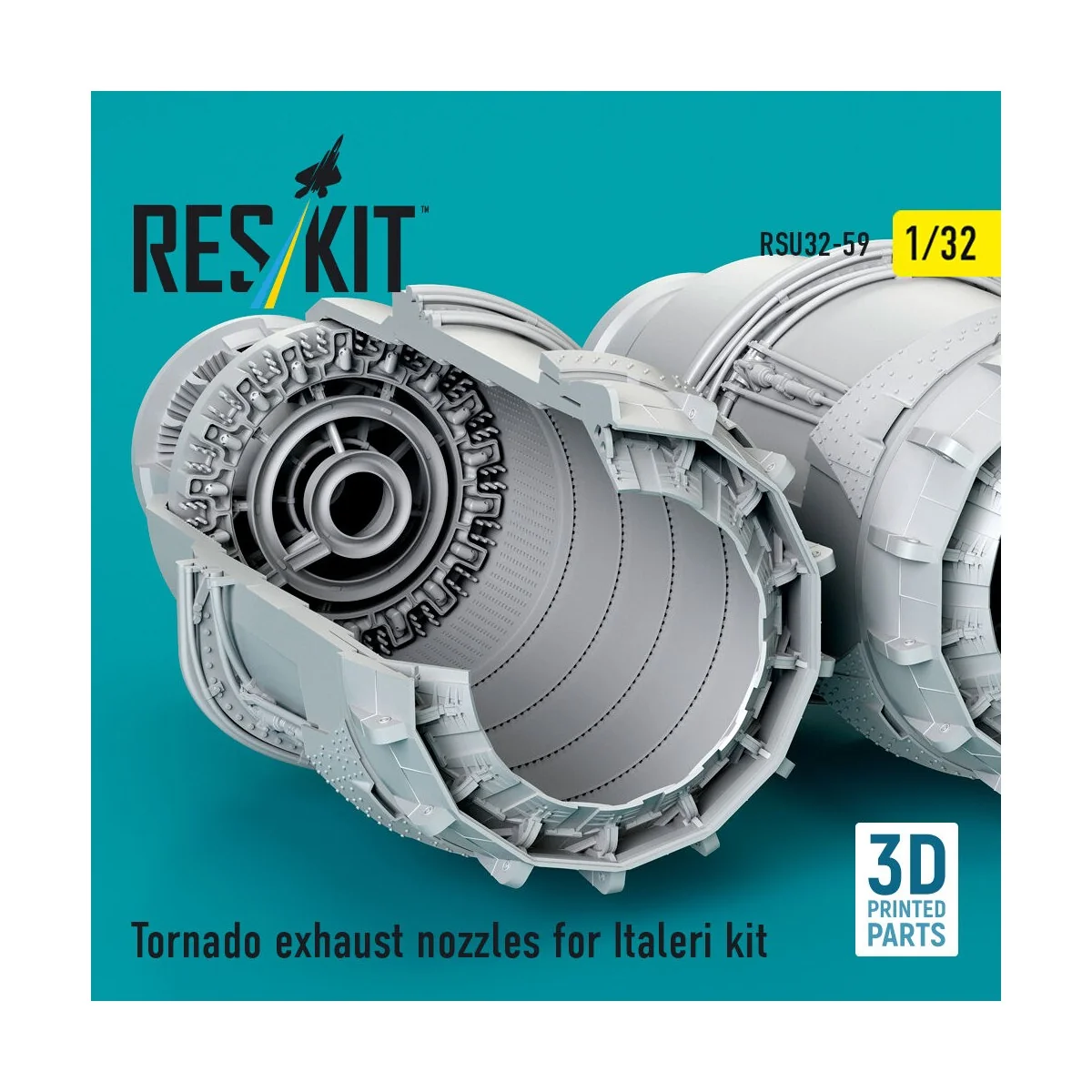 Tornado exhaust nozzles for Italeri kit (3D Printed), 1/32 - ResKit...