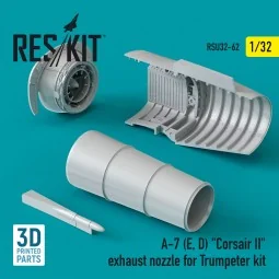 A-7 (E, D) Corsair II exhaust nozzle for Trumpeter kit, 1/32 - ResK... 2