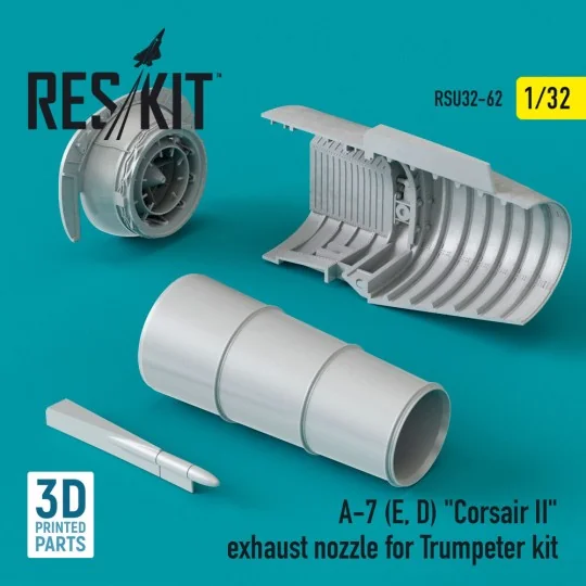A-7 (E, D) Corsair II exhaust nozzle for Trumpeter kit, 1/32 - ResK... A-7 (E, D) Corsair II exhaust nozzle for Trumpeter kit, 1/32 - ResK...
