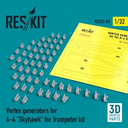 Vortex generators for A-4 Skyhawk for Trumpeter kit (3D Printed), 1...