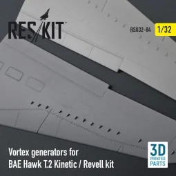 Vortex generators for BAE Hawk T.2 Kinetic / Revell kit (3D Printed... 2