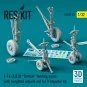 F-14 (A, B, D) Tomcat landing gears with weighted wheels set for Tr...