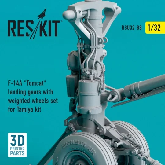 F-14A Tomcat landing gears with weighted wheels set for Tamiya kit ...