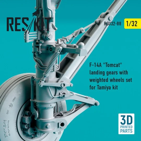 F-14A Tomcat landing gears with weighted wheels set for Tamiya kit ...
