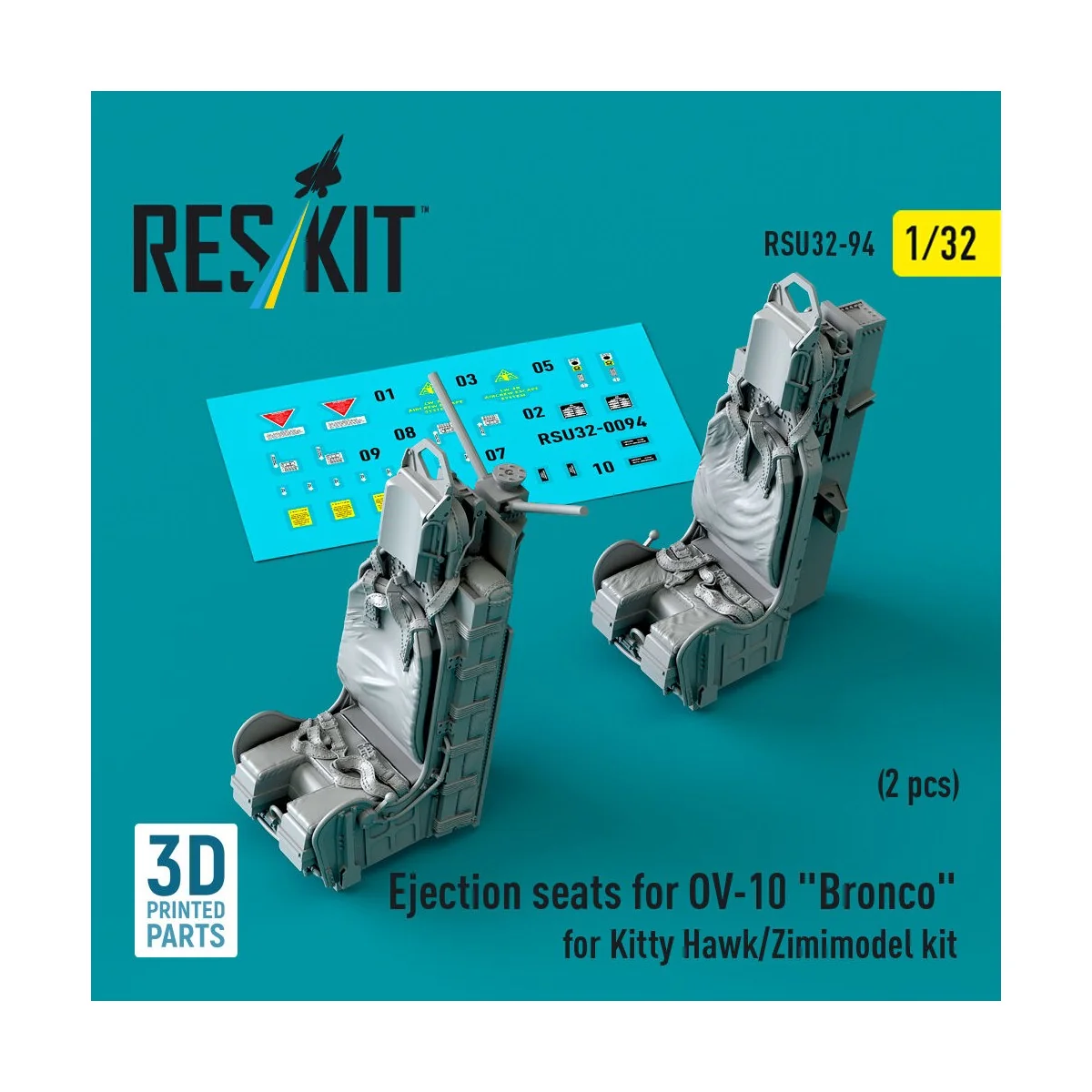 Ejection seats for OV-10 Bronco (2 pcs) for Kitty Hawk/Zimimodel ki... Ejection seats for OV-10 Bronco (2 pcs) for Kitty Hawk/Zimimodel ki...