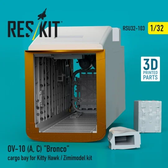 OV-10 (A, C) Bronco cargo bay for Kitty Hawk / Zimimodel kit (3D Pr... OV-10 (A, C) Bronco cargo bay for Kitty Hawk / Zimimodel kit (3D Pr...