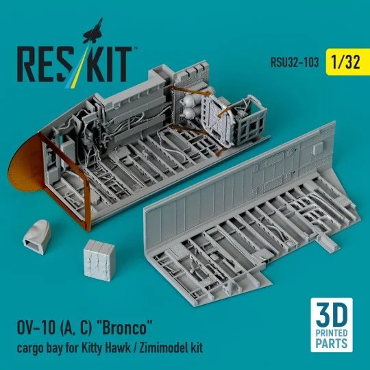 OV-10 (A, C) Bronco cargo bay for Kitty Hawk / Zimimodel kit (3D Pr... OV-10 (A, C) Bronco cargo bay for Kitty Hawk / Zimimodel kit (3D Pr...