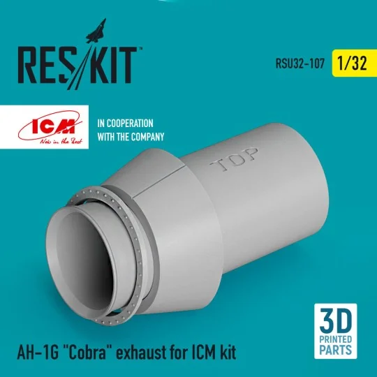 AH-1G Cobra exhaust for ICM kit (3D Printed), 1/32 - ResKit Models ...