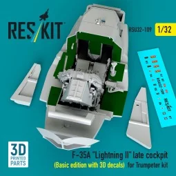 F-35A Lightning II late cockpit (Basic edition with 3D decals) for ... 2