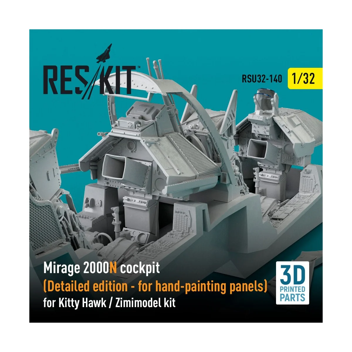 Mirage 2000N cockpit (Detailed edition) for Kitty Hawk / Zimimodel ...