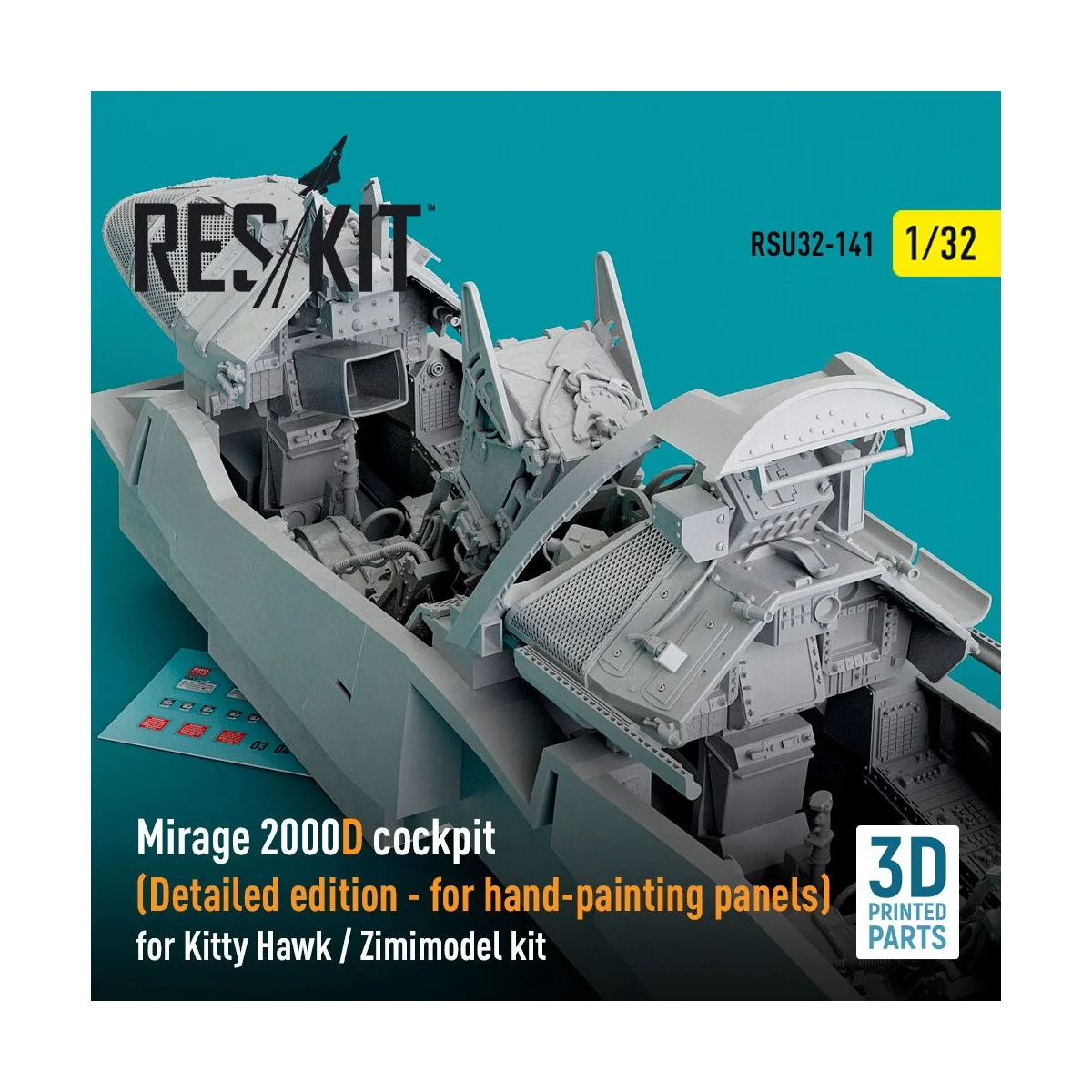 Mirage 2000D cockpit (Detailed edition) for Kitty Hawk / Zimimodel ...