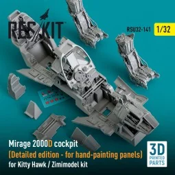 Mirage 2000D cockpit (Detailed edition) for Kitty Hawk / Zimimodel ... 2
