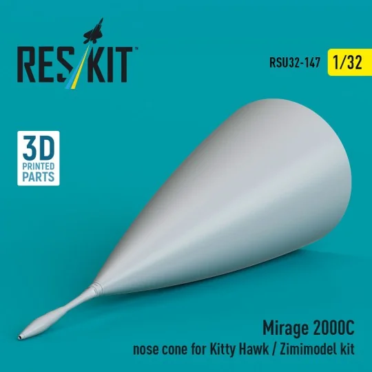 Mirage 2000C nose cone for Kitty Hawk / Zimimodel kit (3D Printed),...