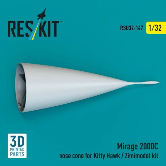 Mirage 2000C nose cone for Kitty Hawk / Zimimodel kit (3D Printed),...