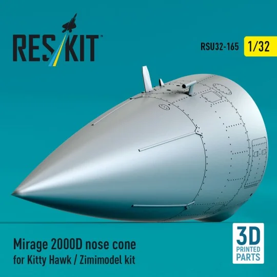Mirage 2000D nose cone for Kitty Hawk / Zimimodel kit (3D Printed),...