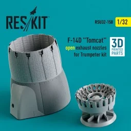 F-14D Tomcat open exhaust nozzles for Trumpeter kit (3D Printed), 1... 2