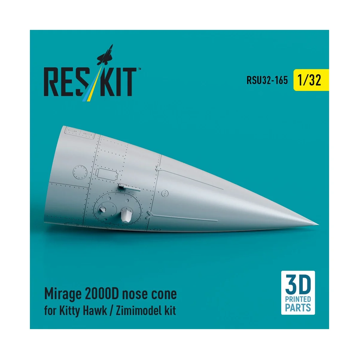 Mirage 2000D nose cone for Kitty Hawk / Zimimodel kit (3D Printed),...