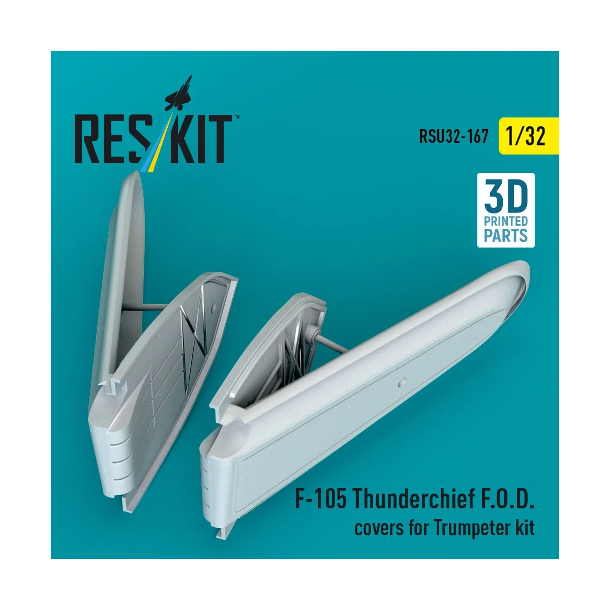 F-105 Thunderchief F.O.D. covers for Trumpeter kit (3D Printed), 1/... F-105 Thunderchief F.O.D. covers for Trumpeter kit (3D Printed), 1/...