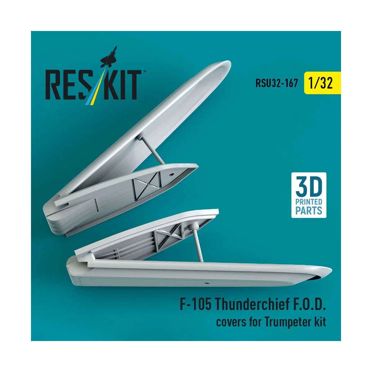 F-105 Thunderchief F.O.D. covers for Trumpeter kit (3D Printed), 1/... F-105 Thunderchief F.O.D. covers for Trumpeter kit (3D Printed), 1/...
