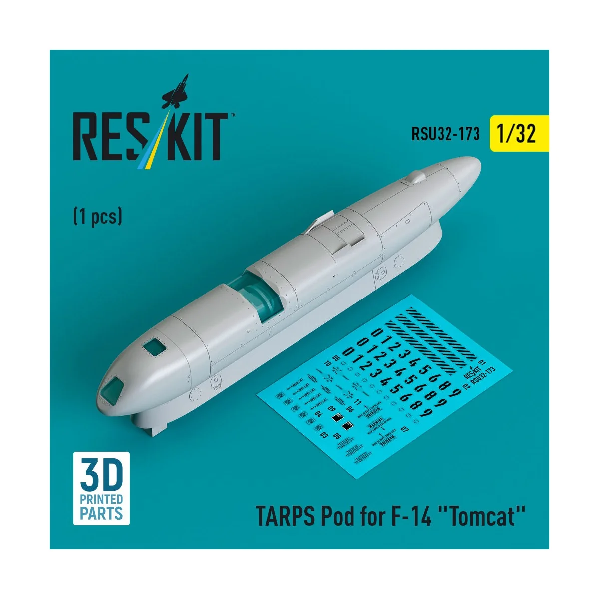 TARPS pod for F-14 Tomcat (1 pcs) (3D printed), 1/32 - ResKit Model...