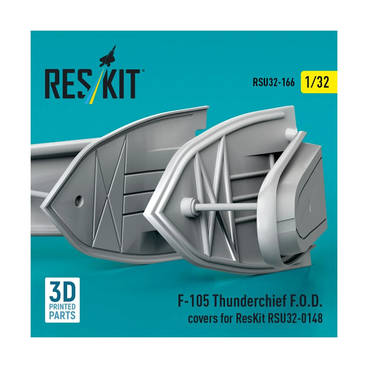 F-105 Thunderchief F.O.D. covers for ResKit RSU32-0148 (3D Printed)...