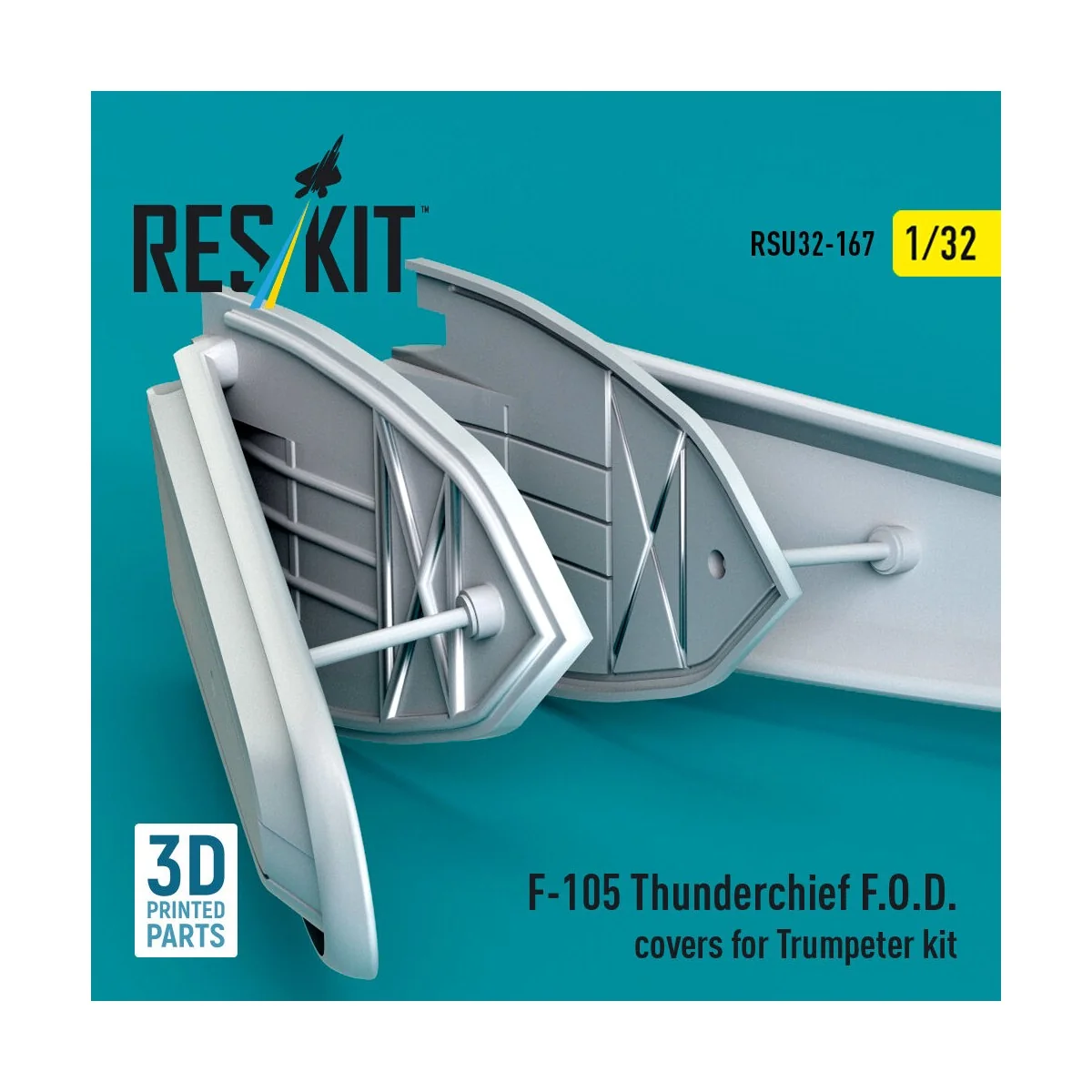 F-105 Thunderchief F.O.D. covers for Trumpeter kit (3D Printed), 1/... F-105 Thunderchief F.O.D. covers for Trumpeter kit (3D Printed), 1/...