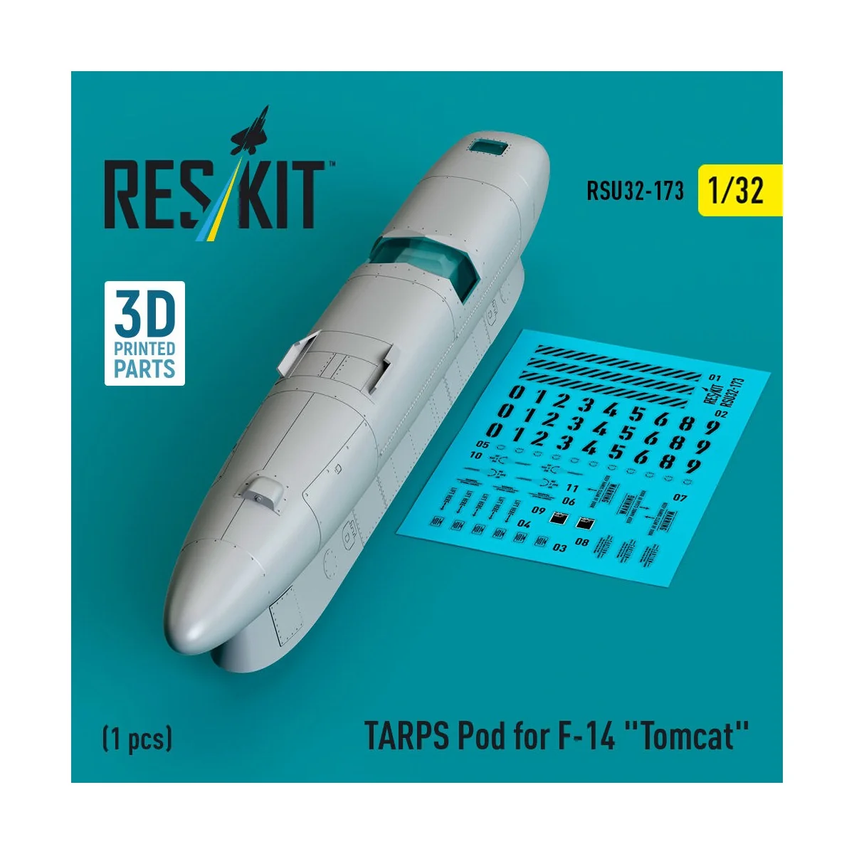 TARPS pod for F-14 Tomcat (1 pcs) (3D printed), 1/32 - ResKit Model...