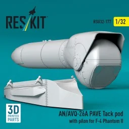 AN/AVQ-26A PAVE Tack pod with pilon for F-4 Phantom II (3D Printed)... 2