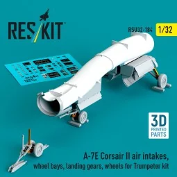 A-7E Corsair II air intakes, wheel bays, landing gears, wheels for ...