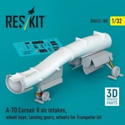 A-7D Corsair II air intakes, wheel bays, landing gears, wheels for ...