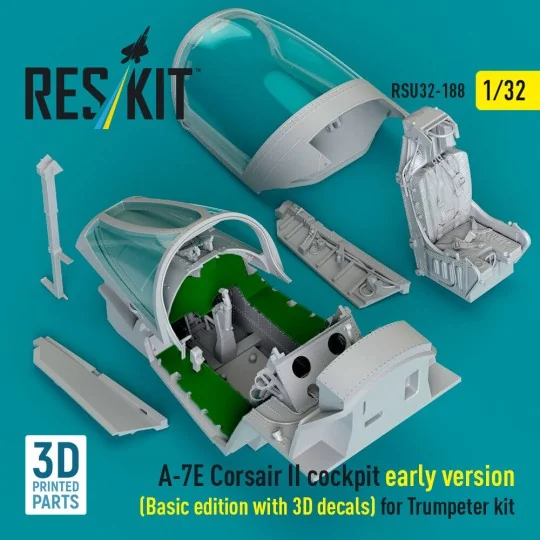 A-7E Corsair II early cockpit (Basic edition with 3D decals) for Tr...