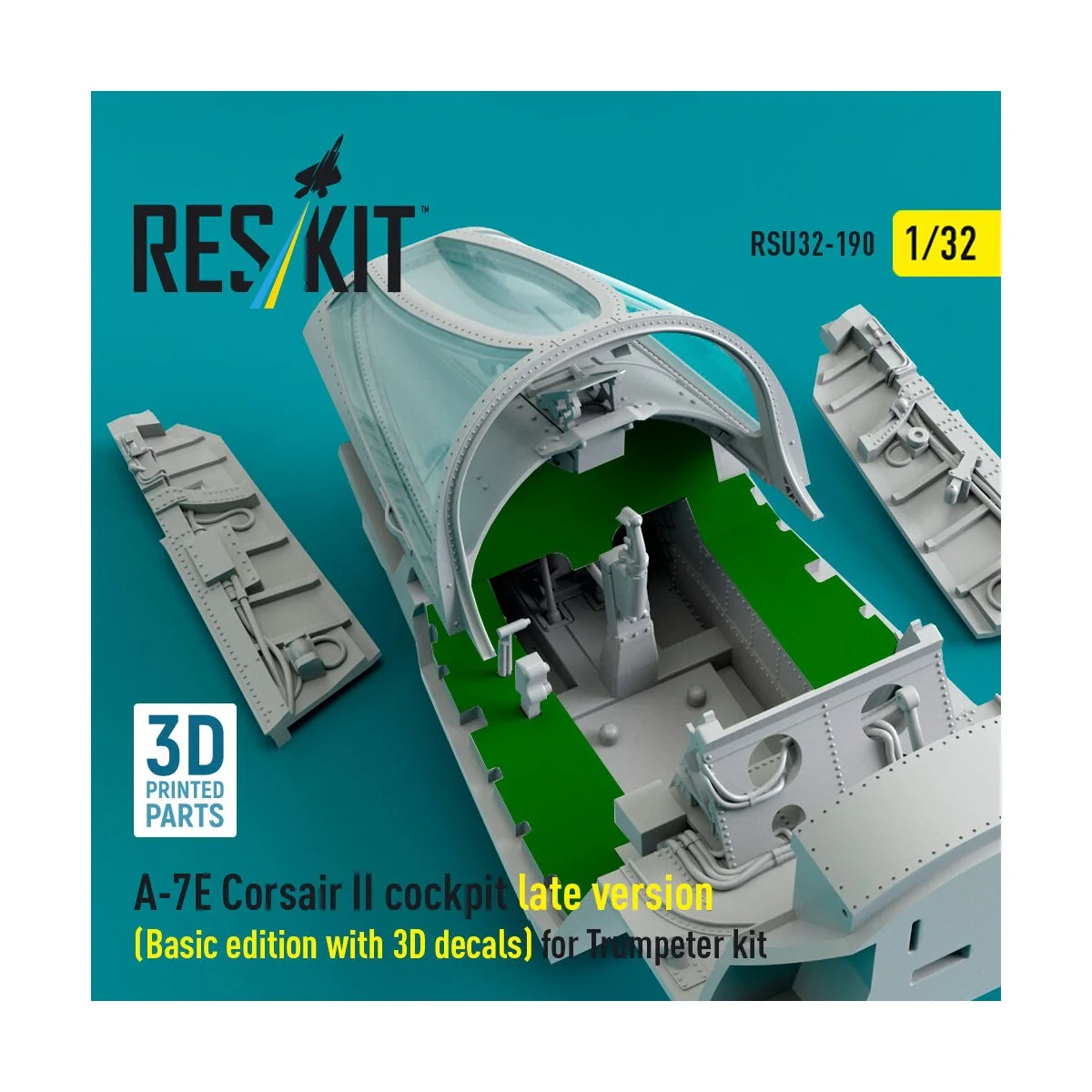 A-7E Corsair II late cockpit (Basic edition with 3D decals) for Tru...