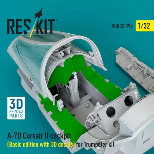 A-7D Corsair II cockpit (Basic edition with 3D decals) for Trumpete...