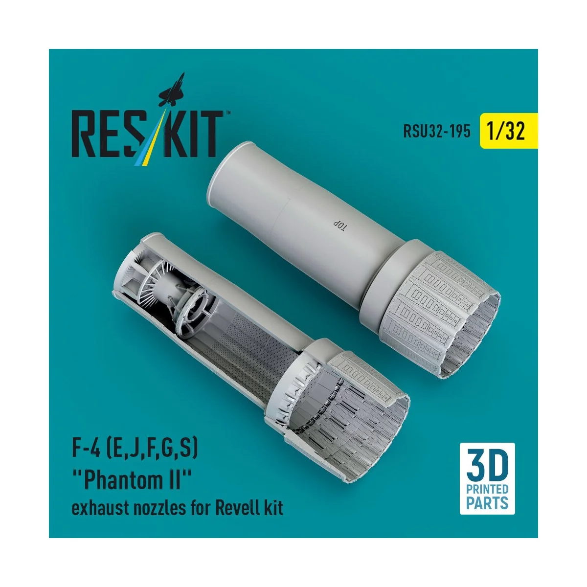 F-4 (E, J, F, G, S) Phantom II exhaust nozzles for Revell kit (3D P...