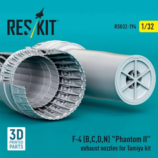 F-4 (B, C, D, N) Phantom II exhaust nozzles for Tamiya kit (3d Prin...