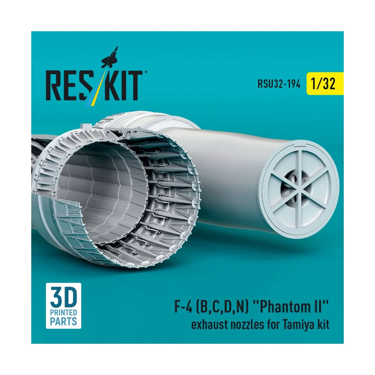 F-4 (B, C, D, N) Phantom II exhaust nozzles for Tamiya kit (3d Prin...