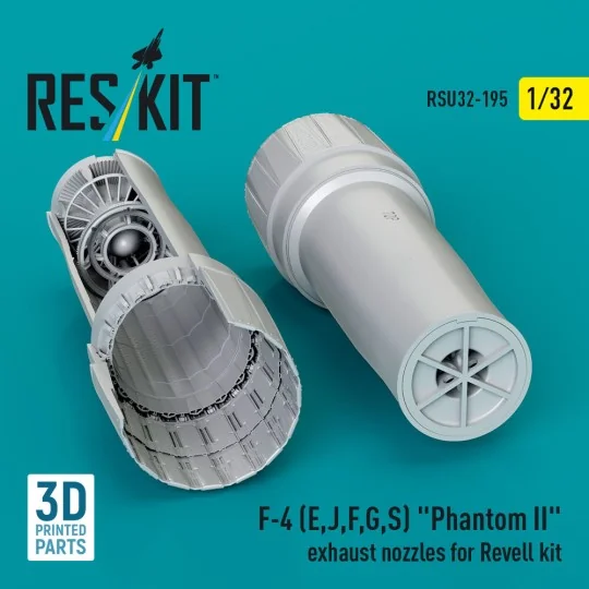 F-4 (E, J, F, G, S) Phantom II exhaust nozzles for Revell kit (3D P...