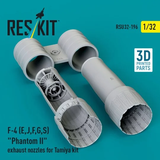 F-4 (E, J, F, G, S) Phantom II exhaust nozzles for Tamiya kit (3D P... F-4 (E, J, F, G, S) Phantom II exhaust nozzles for Tamiya kit (3D P...