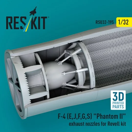 F-4 (E, J, F, G, S) Phantom II exhaust nozzles for Revell kit (3D P...