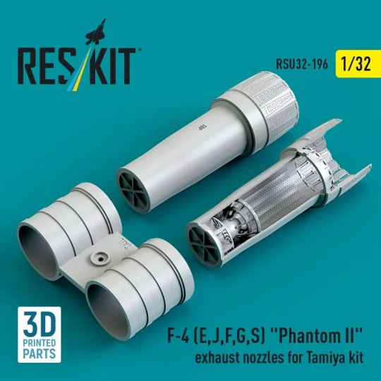 F-4 (E, J, F, G, S) Phantom II exhaust nozzles for Tamiya kit (3D P... F-4 (E, J, F, G, S) Phantom II exhaust nozzles for Tamiya kit (3D P...