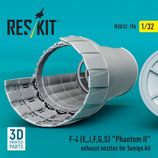 F-4 (E, J, F, G, S) Phantom II exhaust nozzles for Tamiya kit (3D P... F-4 (E, J, F, G, S) Phantom II exhaust nozzles for Tamiya kit (3D P...