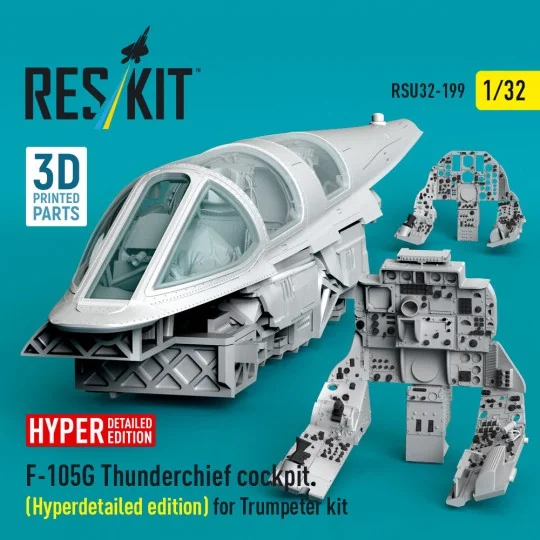 F-105G Thunderchief cockpit (Hyperdetailed edition) for Trumpeter k... F-105G Thunderchief cockpit (Hyperdetailed edition) for Trumpeter k...