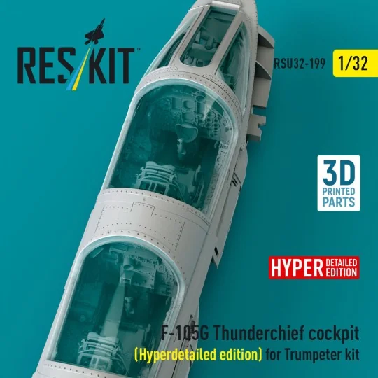 F-105G Thunderchief cockpit (Hyperdetailed edition) for Trumpeter k... F-105G Thunderchief cockpit (Hyperdetailed edition) for Trumpeter k...