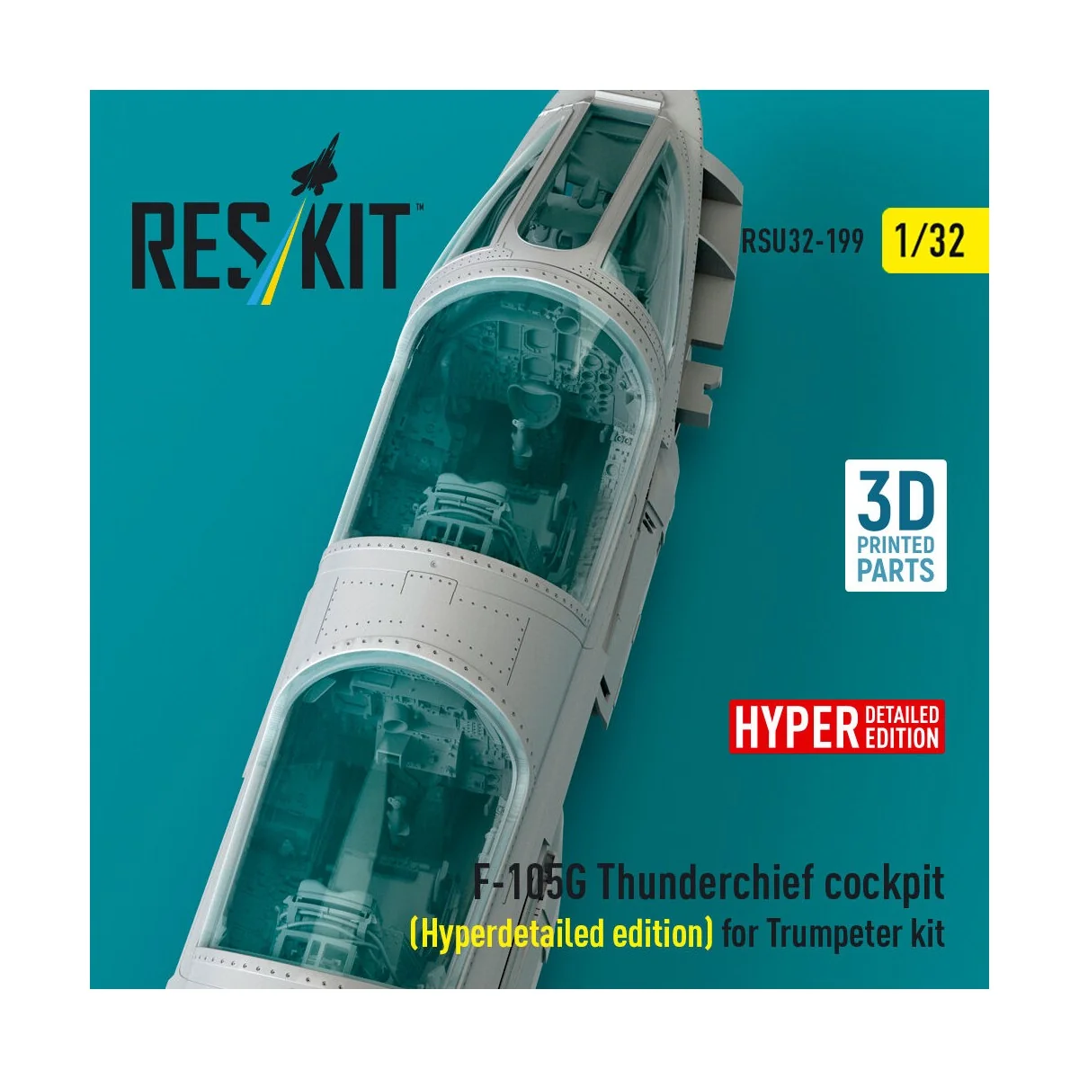 F-105G Thunderchief cockpit (Hyperdetailed edition) for Trumpeter k... F-105G Thunderchief cockpit (Hyperdetailed edition) for Trumpeter k...