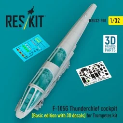 F-105G Thunderchief cockpit (Basic edition with 3D decals) for Trum...